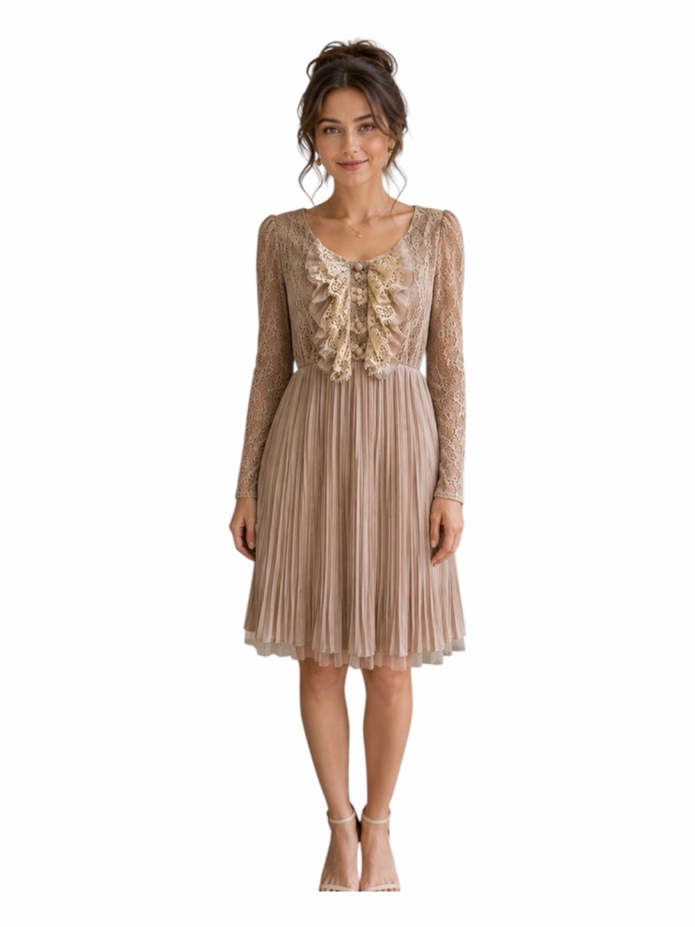 Romantic Victorian Lace Pleated Tulle Ryu Dress NWT Large